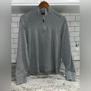 Vineyard Vines Charcoal Zip-Up Sweater